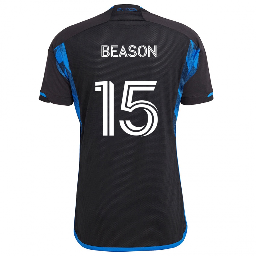 Niño Camiseta Tanner Beason #15 Azul Negro 1ª Equipación 2024/25 La Camisa