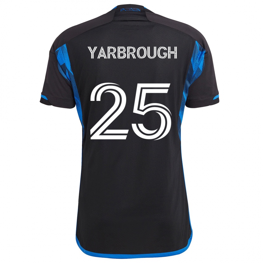 Niño Camiseta William Yarbrough #25 Azul Negro 1ª Equipación 2024/25 La Camisa