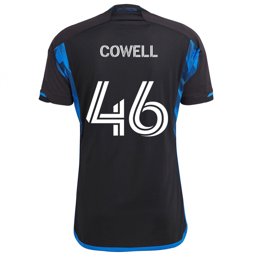 Niño Camiseta Chance Cowell #46 Azul Negro 1ª Equipación 2024/25 La Camisa