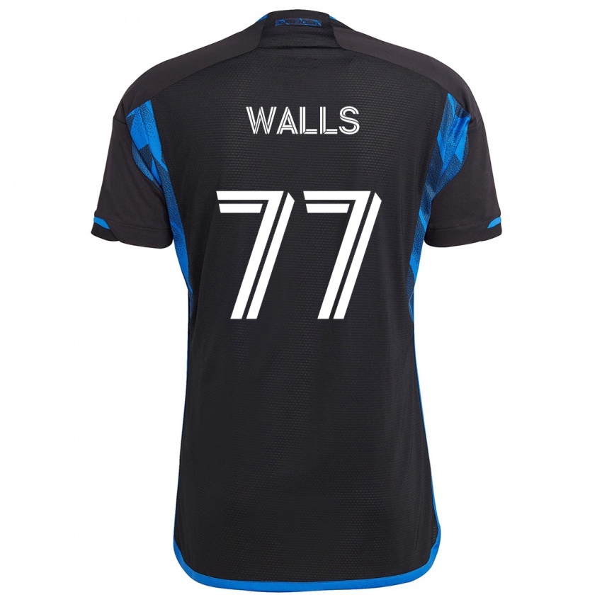 Niño Camiseta Casey Walls #77 Azul Negro 1ª Equipación 2024/25 La Camisa