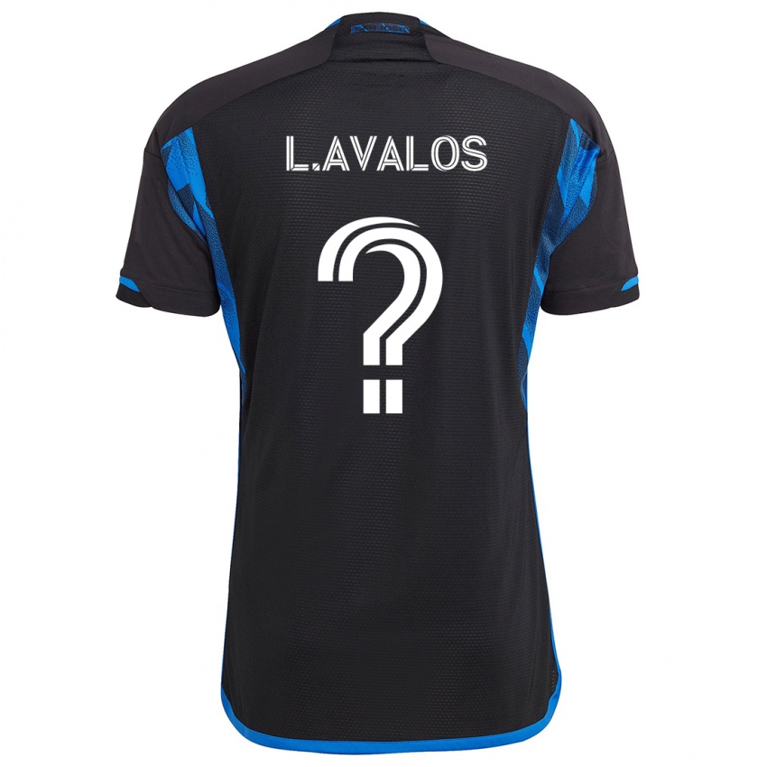 Niño Camiseta Lorenzo Avalos #0 Azul Negro 1ª Equipación 2024/25 La Camisa