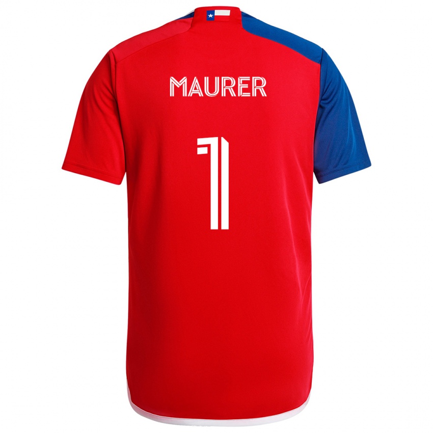 Niño Camiseta Jimmy Maurer #1 Azul Rojo 1ª Equipación 2024/25 La Camisa