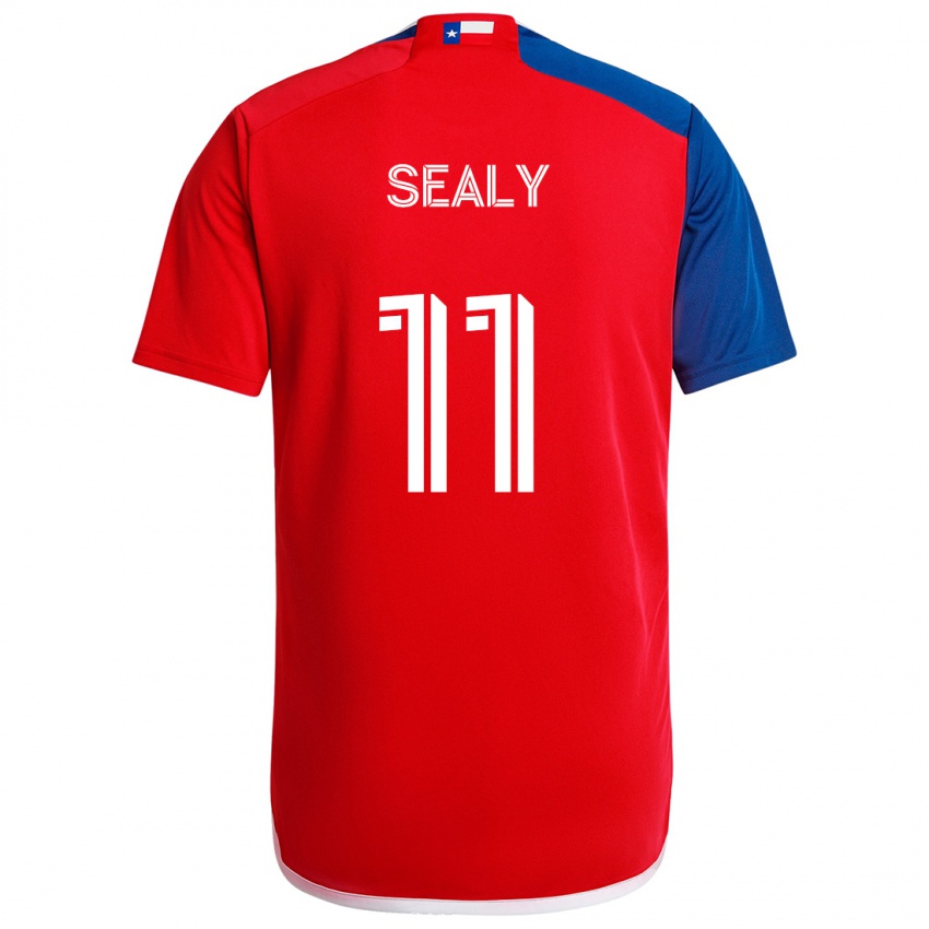 Niño Camiseta Dante Sealy #11 Azul Rojo 1ª Equipación 2024/25 La Camisa