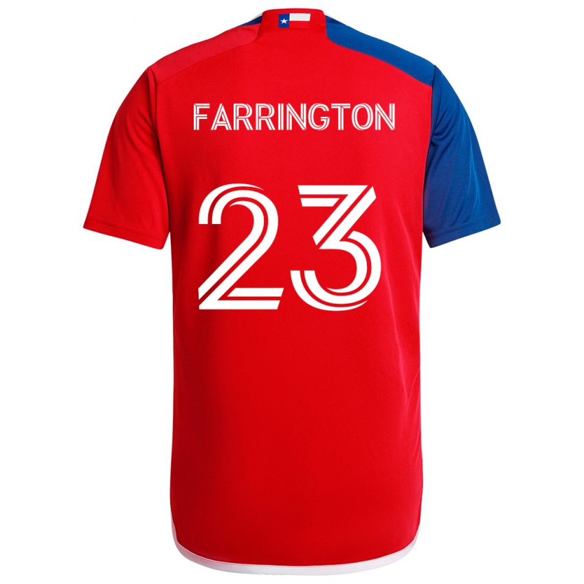 Niño Camiseta Logan Farrington #23 Azul Rojo 1ª Equipación 2024/25 La Camisa