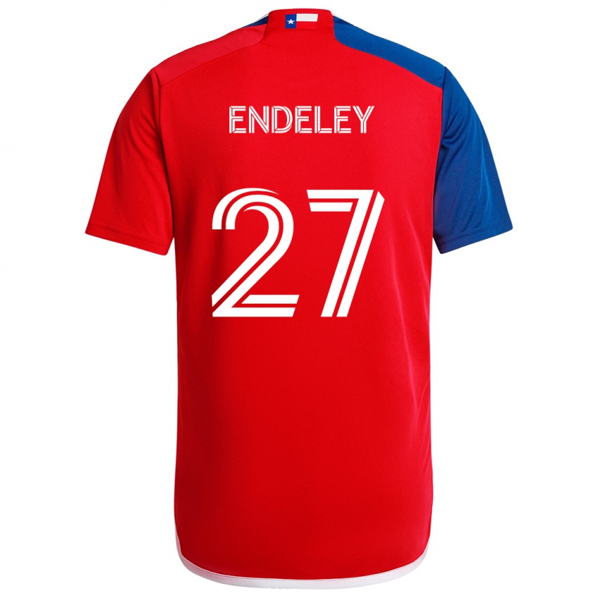 Niño Camiseta Herbert Endeley #27 Azul Rojo 1ª Equipación 2024/25 La Camisa