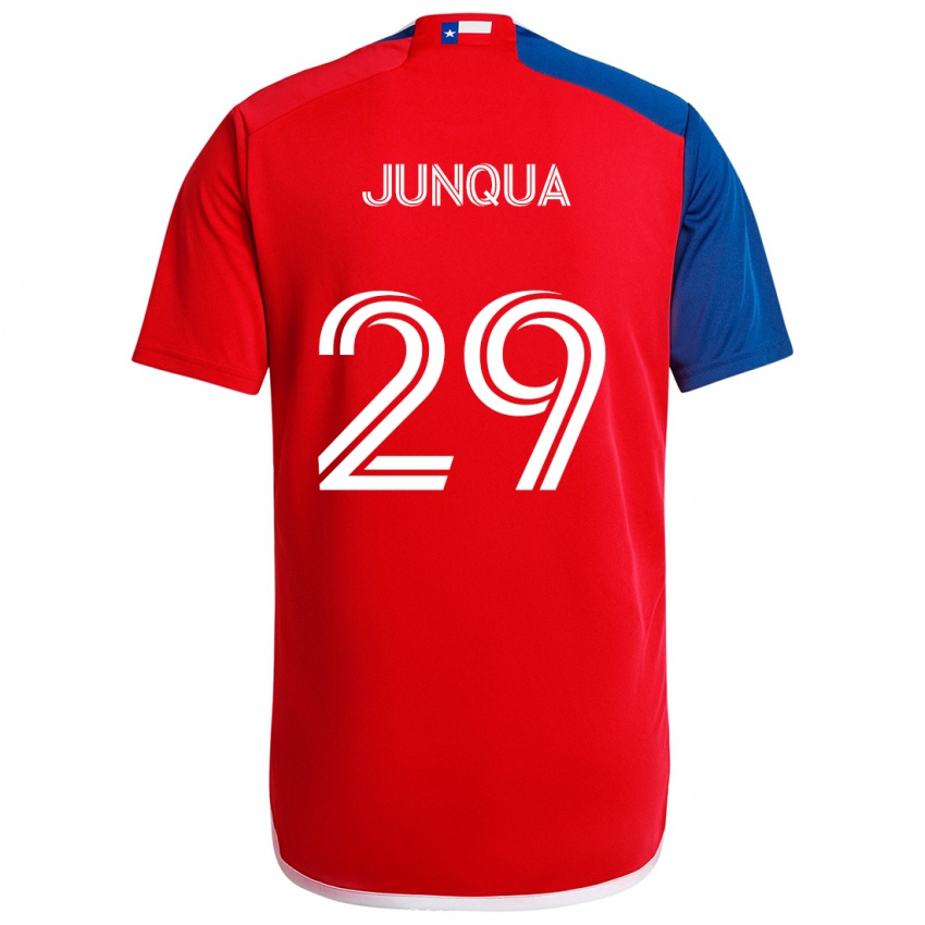 Niño Camiseta Sam Junqua #29 Azul Rojo 1ª Equipación 2024/25 La Camisa