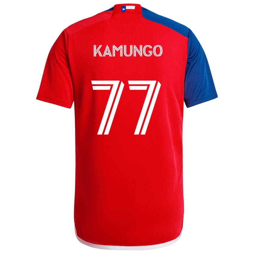 Niño Camiseta Bernard Kamungo #77 Azul Rojo 1ª Equipación 2024/25 La Camisa