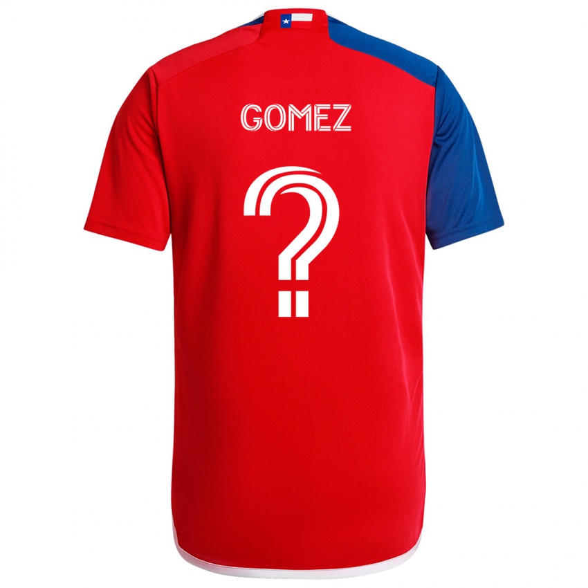 Niño Camiseta Victor Gomez #0 Azul Rojo 1ª Equipación 2024/25 La Camisa