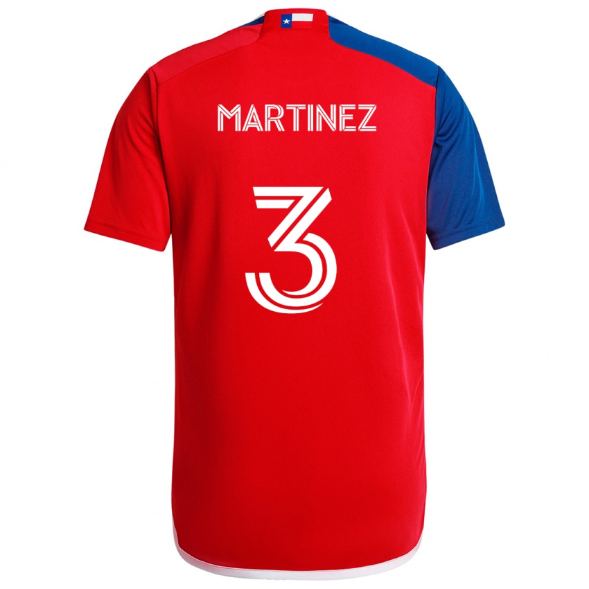 Niño Camiseta José Antonio Martínez #3 Azul Rojo 1ª Equipación 2024/25 La Camisa