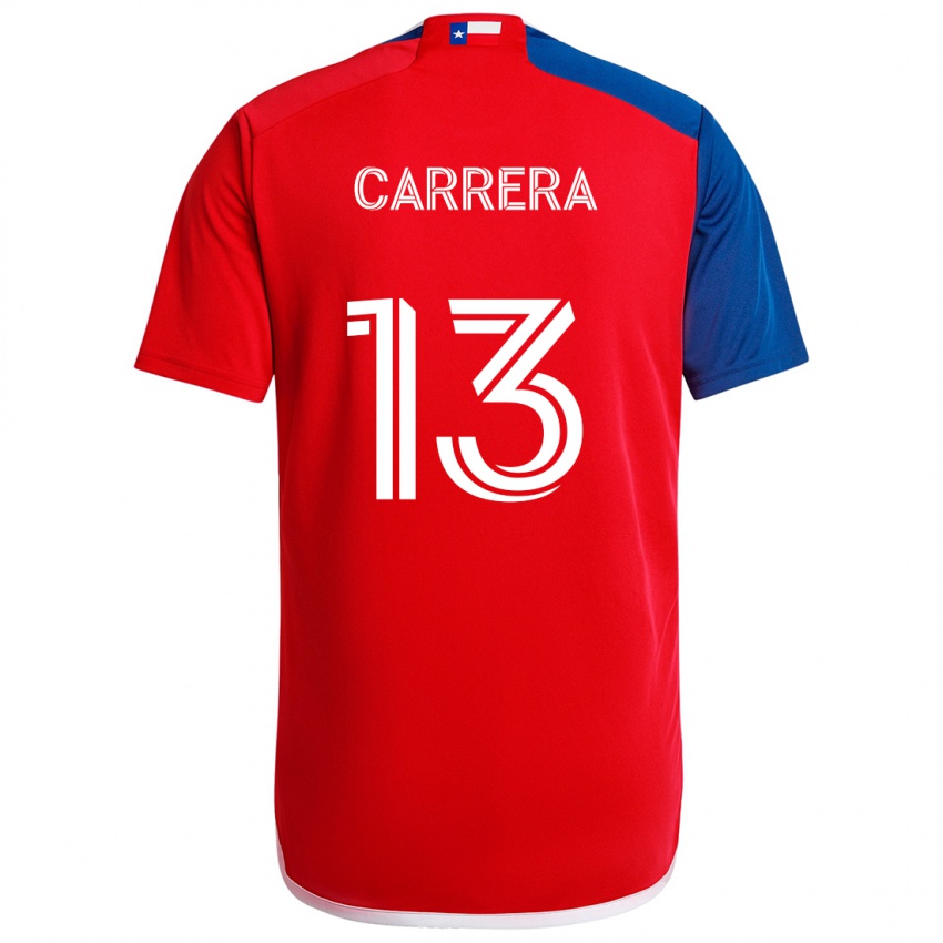 Niño Camiseta Antonio Carrera #13 Azul Rojo 1ª Equipación 2024/25 La Camisa