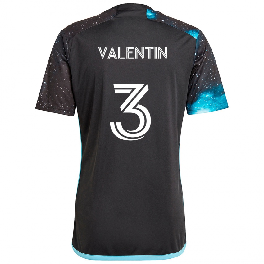 Niño Camiseta Zarek Valentin #3 Azul Negro 1ª Equipación 2024/25 La Camisa