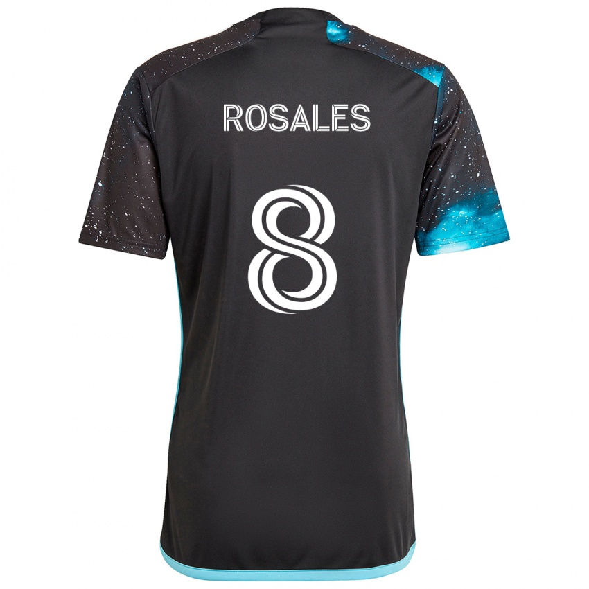 Niño Camiseta Joseph Rosales #8 Azul Negro 1ª Equipación 2024/25 La Camisa