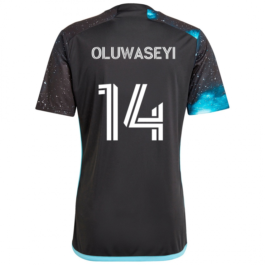 Niño Camiseta Tani Oluwaseyi #14 Azul Negro 1ª Equipación 2024/25 La Camisa