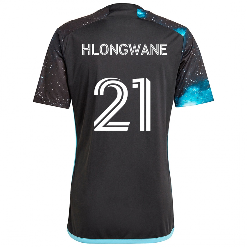 Niño Camiseta Bongokuhle Hlongwane #21 Azul Negro 1ª Equipación 2024/25 La Camisa