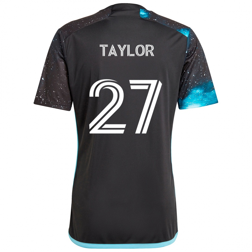 Niño Camiseta D.j. Taylor #27 Azul Negro 1ª Equipación 2024/25 La Camisa