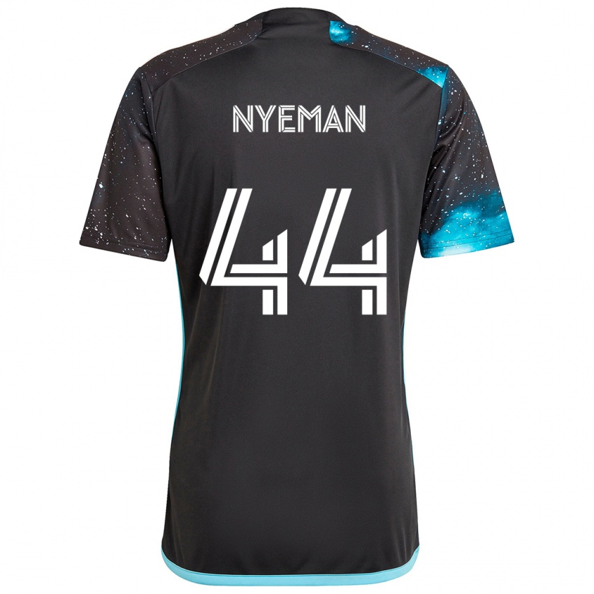 Niño Camiseta Moses Nyeman #44 Azul Negro 1ª Equipación 2024/25 La Camisa