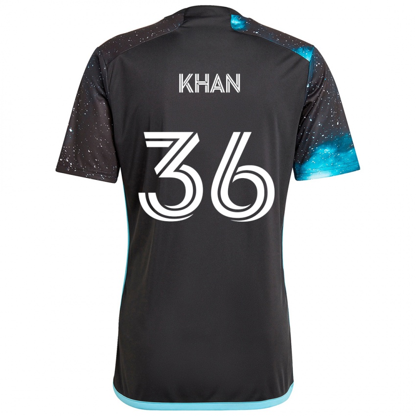 Niño Camiseta Molik Khan #36 Azul Negro 1ª Equipación 2024/25 La Camisa