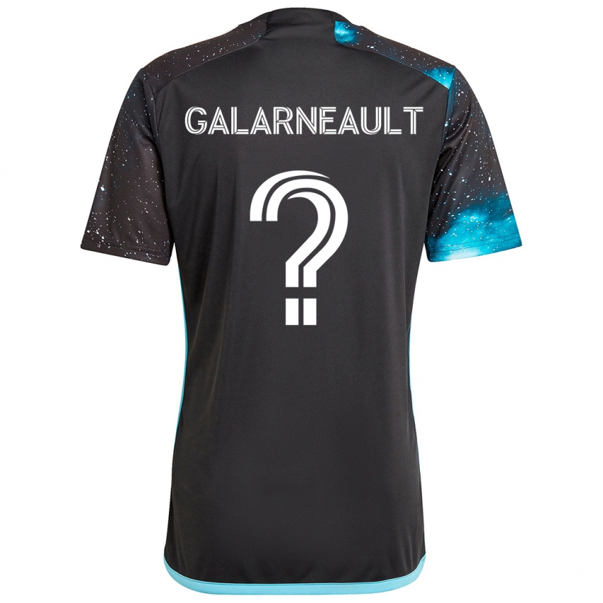 Niño Camiseta Benjamin Galarneault #0 Azul Negro 1ª Equipación 2024/25 La Camisa