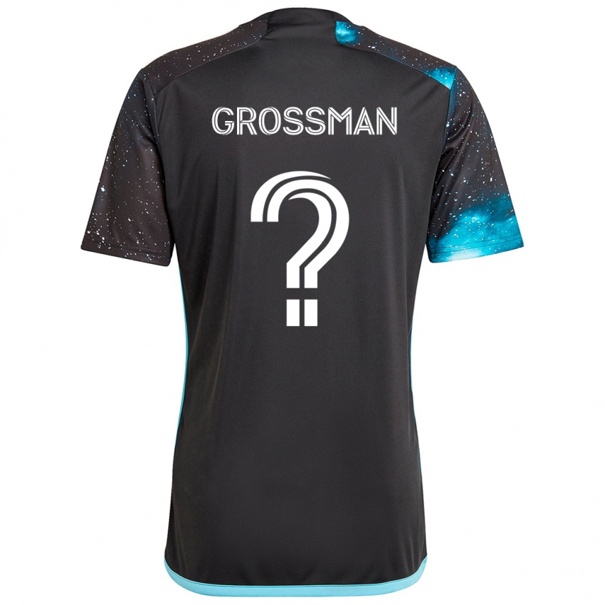 Niño Camiseta Jack Grossman #0 Azul Negro 1ª Equipación 2024/25 La Camisa