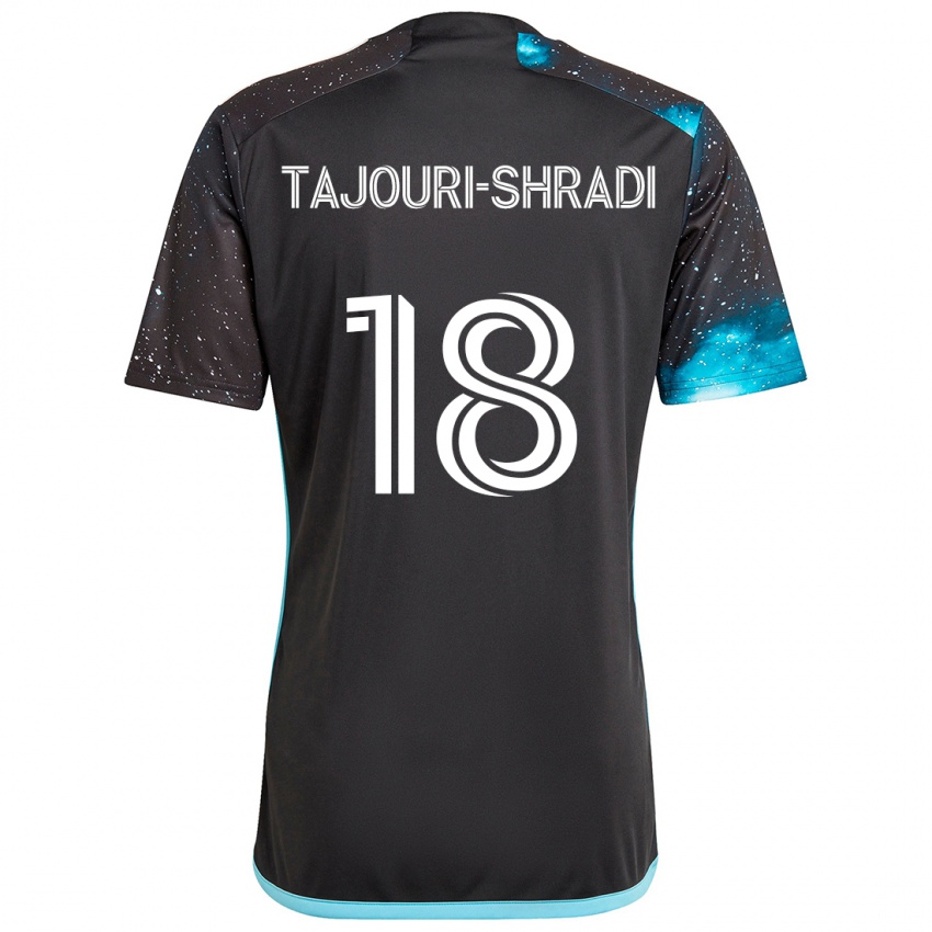 Niño Camiseta Ismael Tajouri-Shradi #18 Azul Negro 1ª Equipación 2024/25 La Camisa