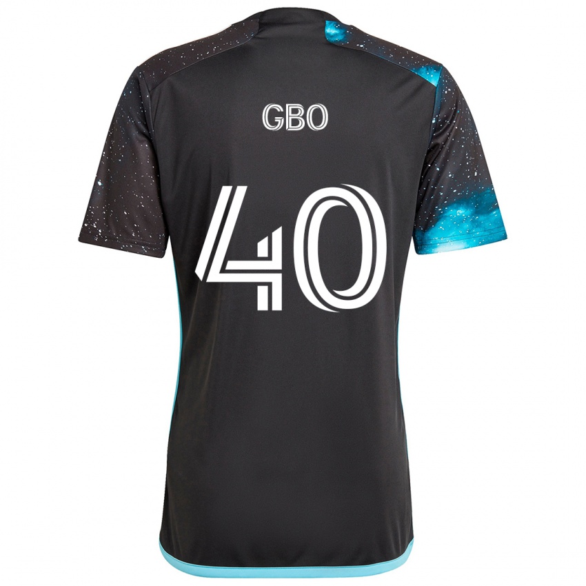 Niño Camiseta Cedrik Gbo #40 Azul Negro 1ª Equipación 2024/25 La Camisa