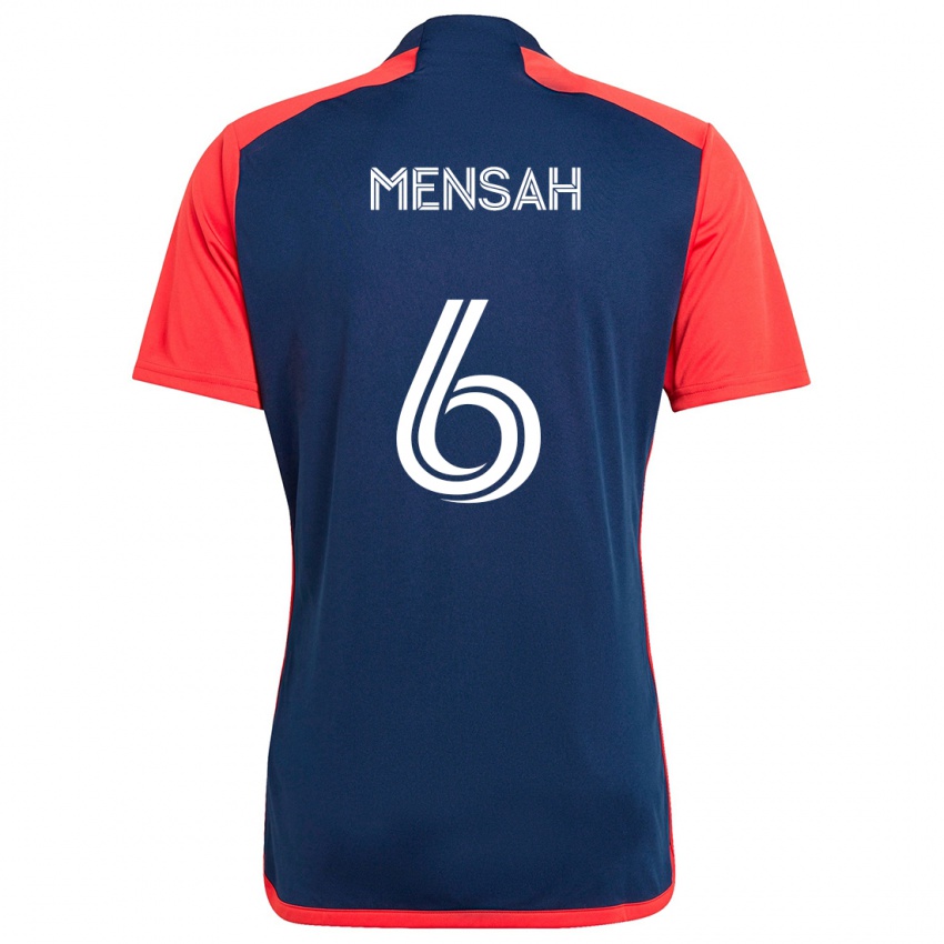 Niño Camiseta Jonathan Mensah #6 Azul Rojo 1ª Equipación 2024/25 La Camisa