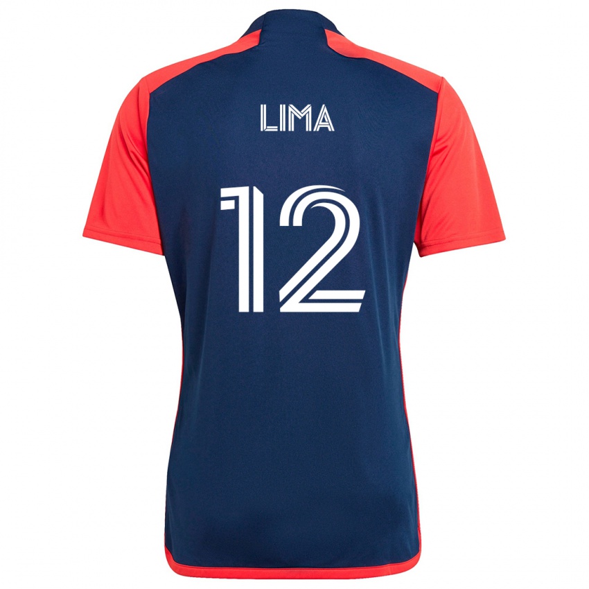 Niño Camiseta Nick Lima #12 Azul Rojo 1ª Equipación 2024/25 La Camisa