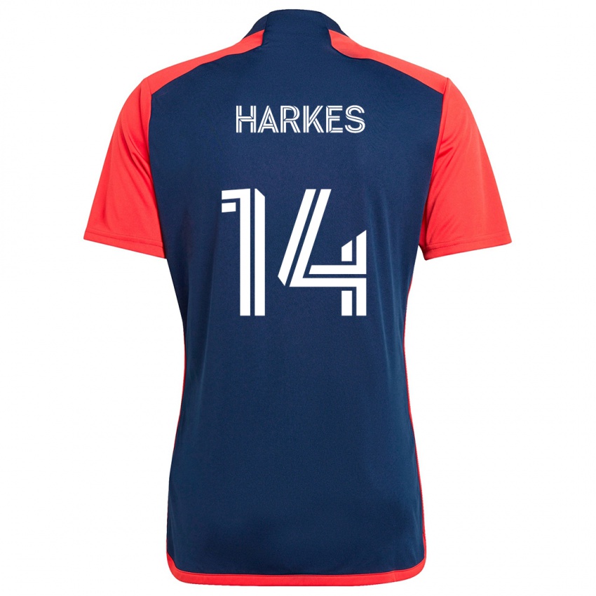 Niño Camiseta Ian Harkes #14 Azul Rojo 1ª Equipación 2024/25 La Camisa