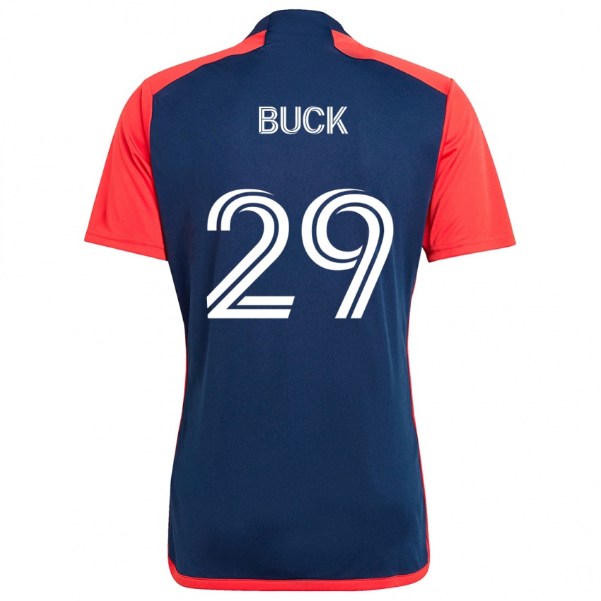 Niño Camiseta Noel Buck #29 Azul Rojo 1ª Equipación 2024/25 La Camisa