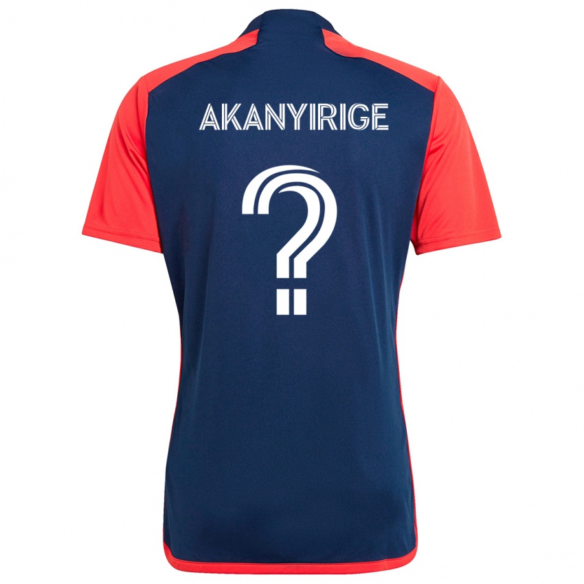 Niño Camiseta Jacob Akanyirige #0 Azul Rojo 1ª Equipación 2024/25 La Camisa