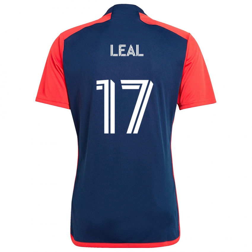 Niño Camiseta Patrick Leal #17 Azul Rojo 1ª Equipación 2024/25 La Camisa