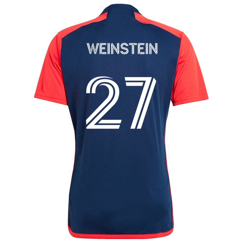 Niño Camiseta Max Weinstein #27 Azul Rojo 1ª Equipación 2024/25 La Camisa