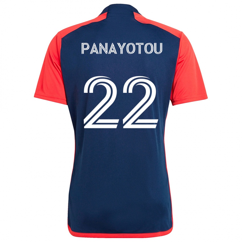 Niño Camiseta Jack Panayotou #22 Azul Rojo 1ª Equipación 2024/25 La Camisa