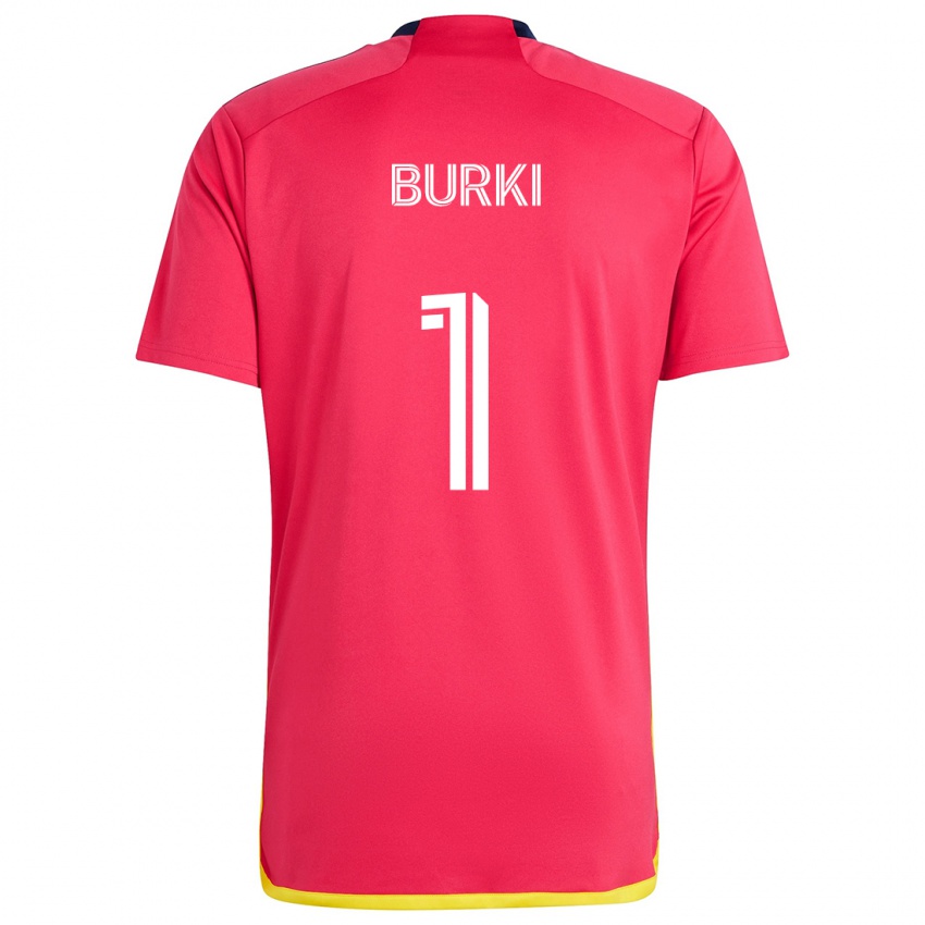 Niño Camiseta Roman Bürki #1 Rojo Azul 1ª Equipación 2024/25 La Camisa