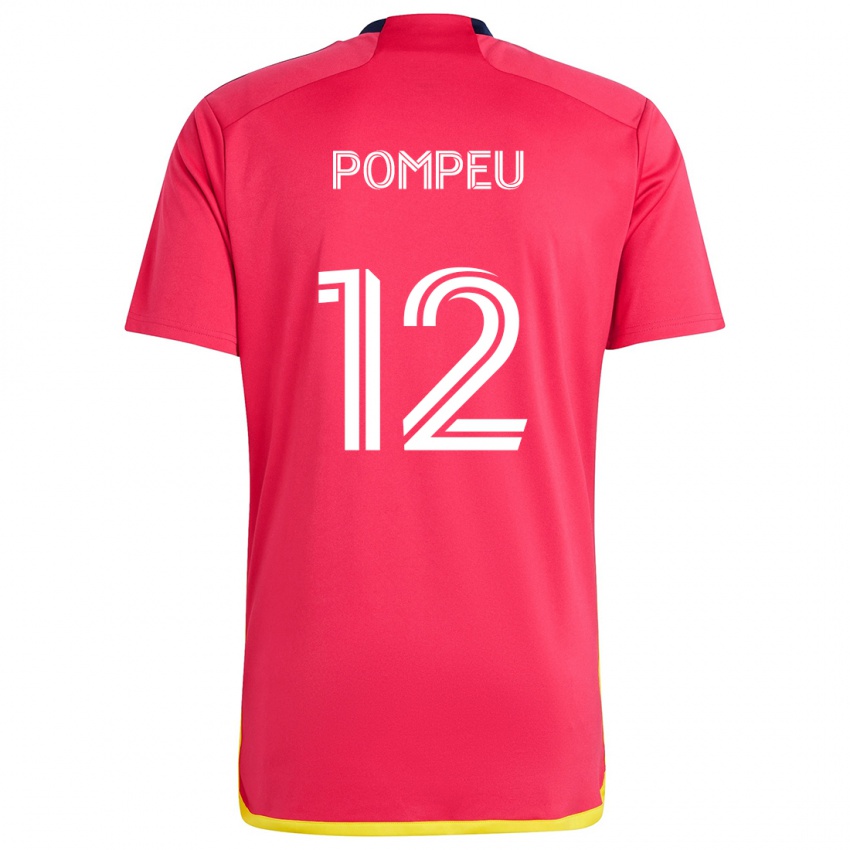 Niño Camiseta Célio Pompeu #12 Rojo Azul 1ª Equipación 2024/25 La Camisa