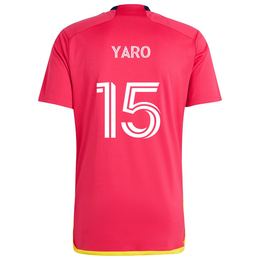 Niño Camiseta Joshua Yaro #15 Rojo Azul 1ª Equipación 2024/25 La Camisa