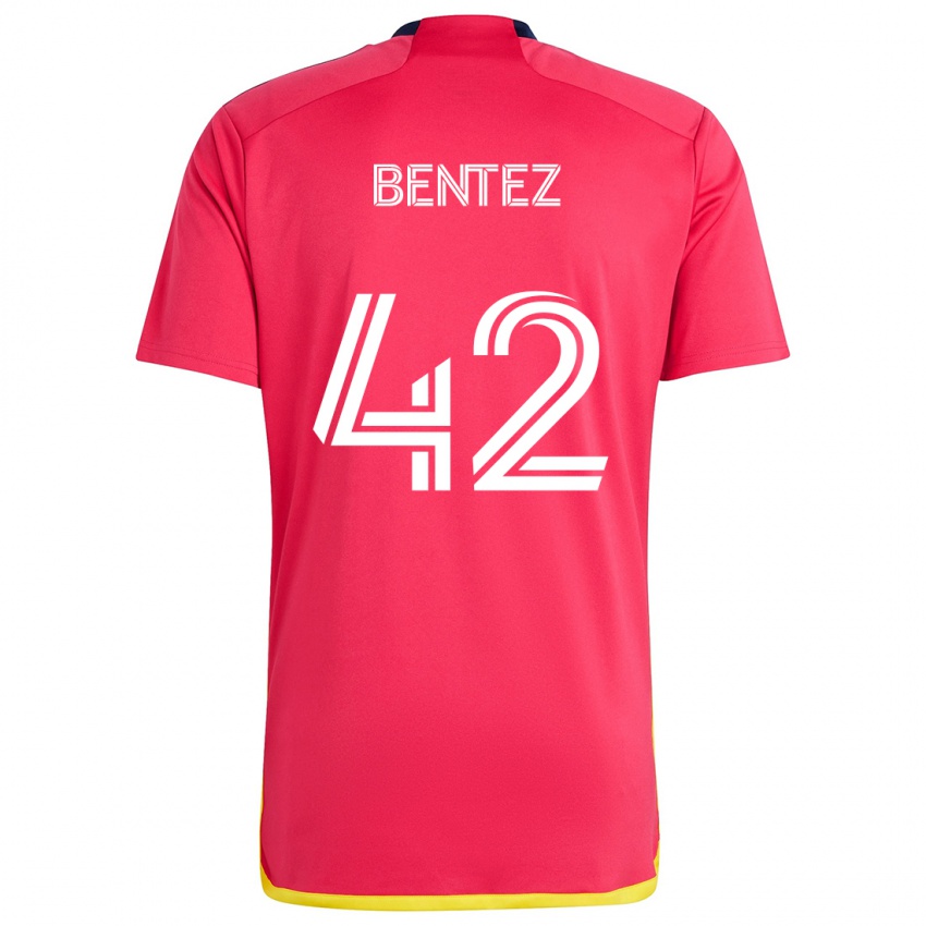 Niño Camiseta Óscar Benítez #42 Rojo Azul 1ª Equipación 2024/25 La Camisa