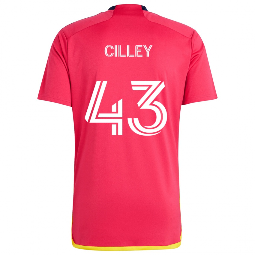 Niño Camiseta Cam Cilley #43 Rojo Azul 1ª Equipación 2024/25 La Camisa