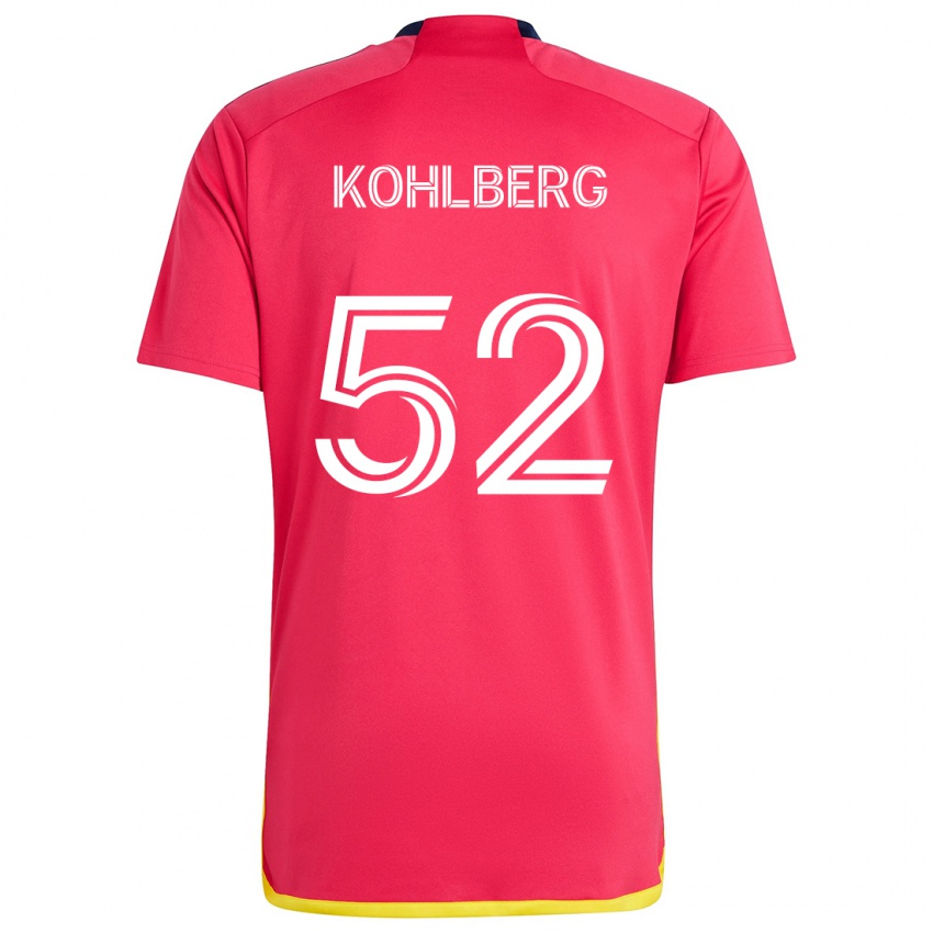 Niño Camiseta Andrew Kohlberg #52 Rojo Azul 1ª Equipación 2024/25 La Camisa