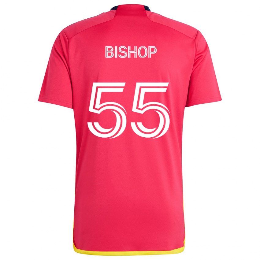 Niño Camiseta Nick Bishop #55 Rojo Azul 1ª Equipación 2024/25 La Camisa