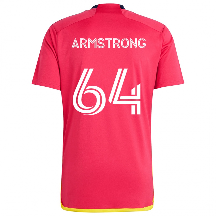 Niño Camiseta Dida Armstrong #64 Rojo Azul 1ª Equipación 2024/25 La Camisa