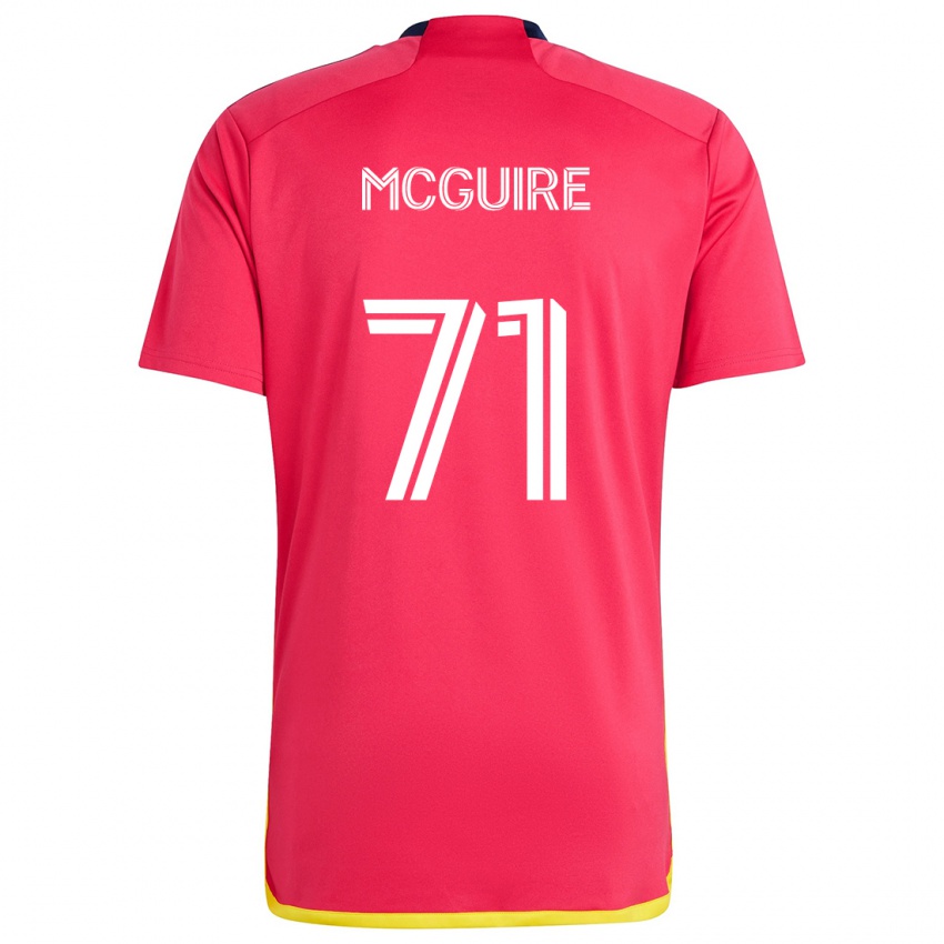 Niño Camiseta Nolan Mcguire #71 Rojo Azul 1ª Equipación 2024/25 La Camisa