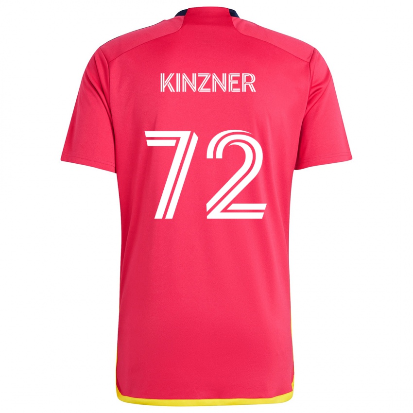 Niño Camiseta Eric Kinzner #72 Rojo Azul 1ª Equipación 2024/25 La Camisa