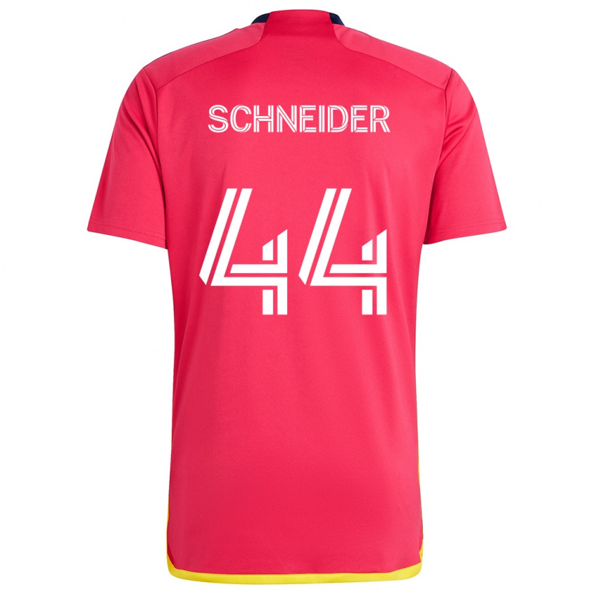 Niño Camiseta Max Schneider #44 Rojo Azul 1ª Equipación 2024/25 La Camisa