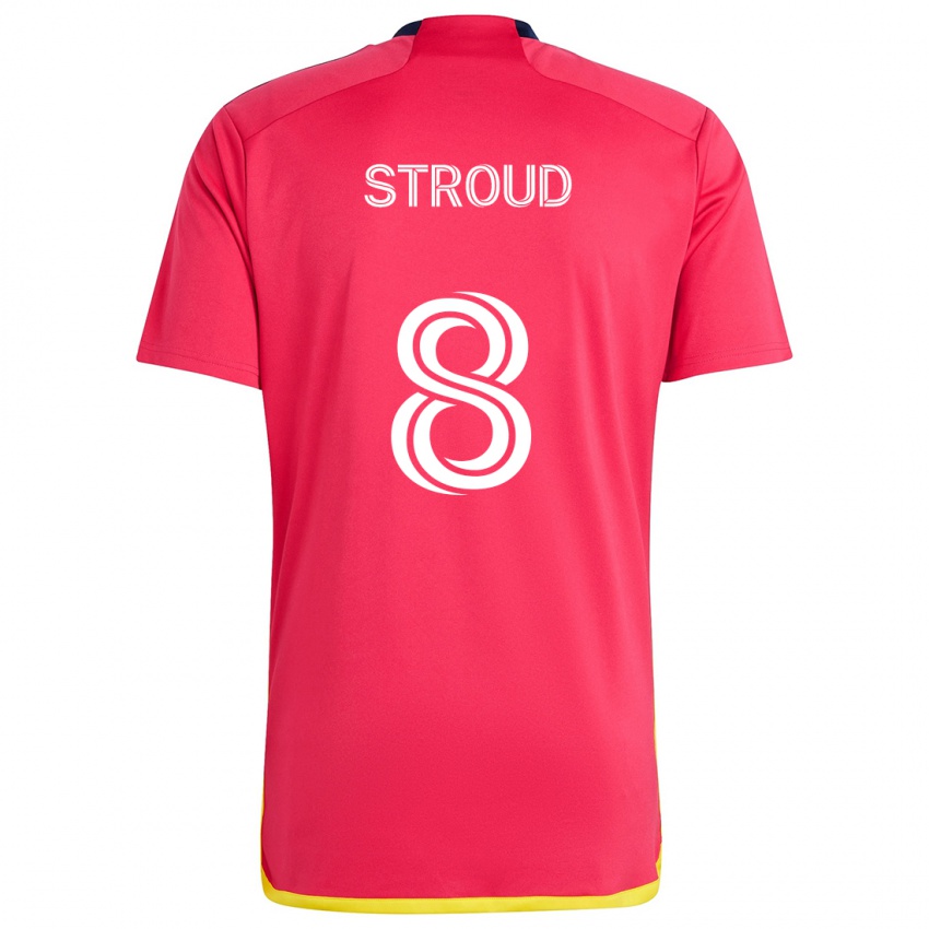 Niño Camiseta Jared Stroud #8 Rojo Azul 1ª Equipación 2024/25 La Camisa