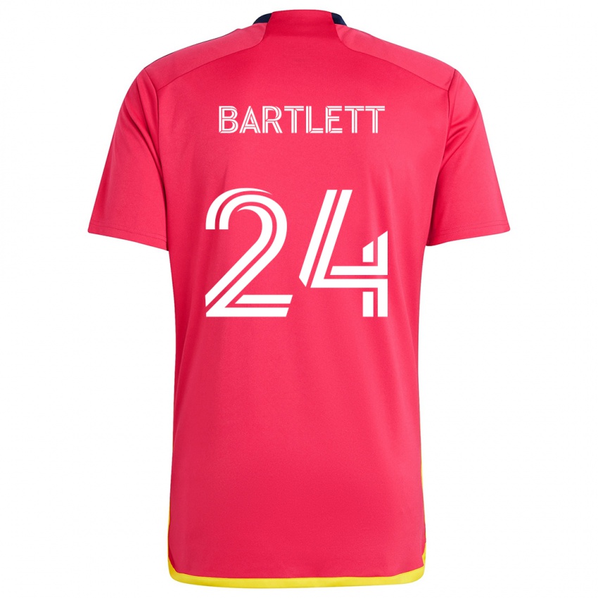 Niño Camiseta Lucas Bartlett #24 Rojo Azul 1ª Equipación 2024/25 La Camisa