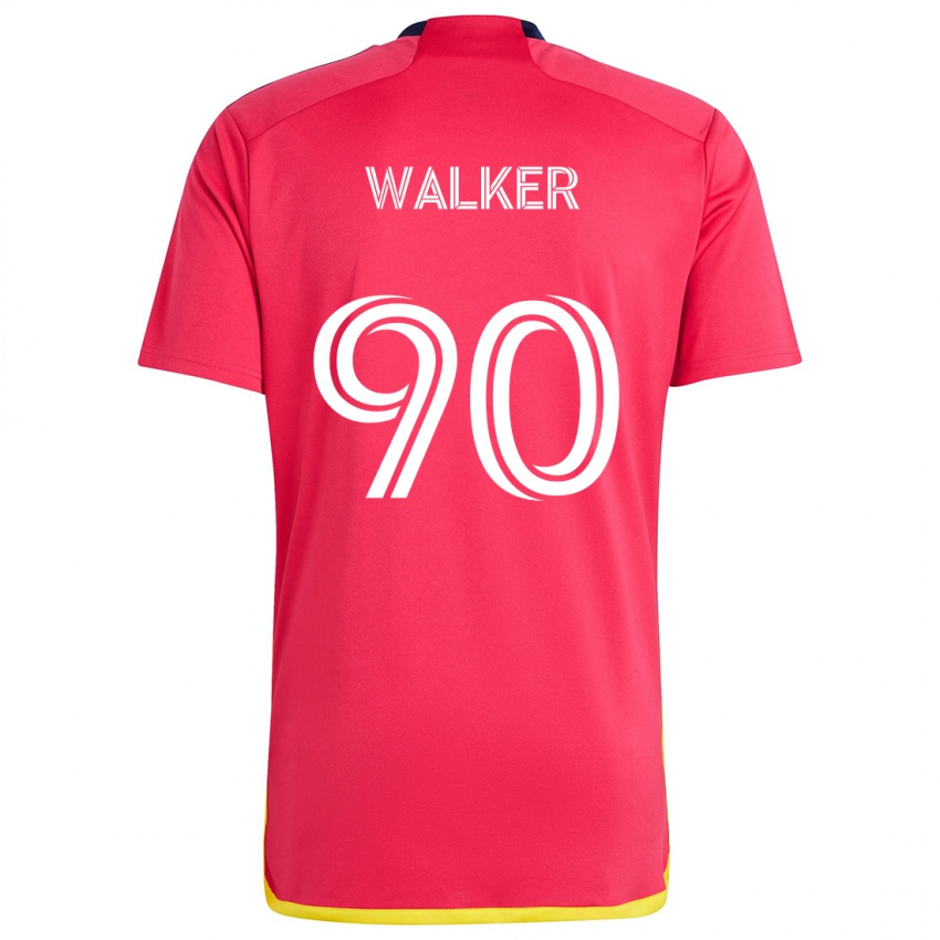 Niño Camiseta Eric Walker #90 Rojo Azul 1ª Equipación 2024/25 La Camisa