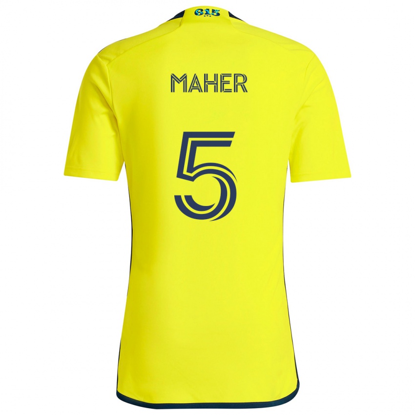 Niño Camiseta Jack Maher #5 Amarillo Azul 1ª Equipación 2024/25 La Camisa