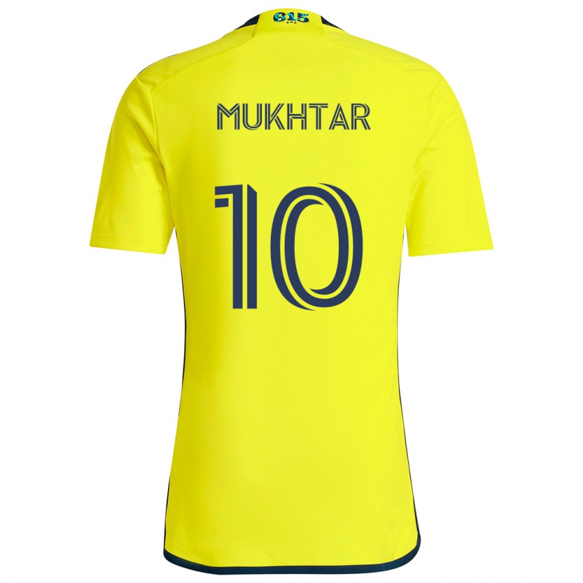 Niño Camiseta Hany Mukhtar #10 Amarillo Azul 1ª Equipación 2024/25 La Camisa