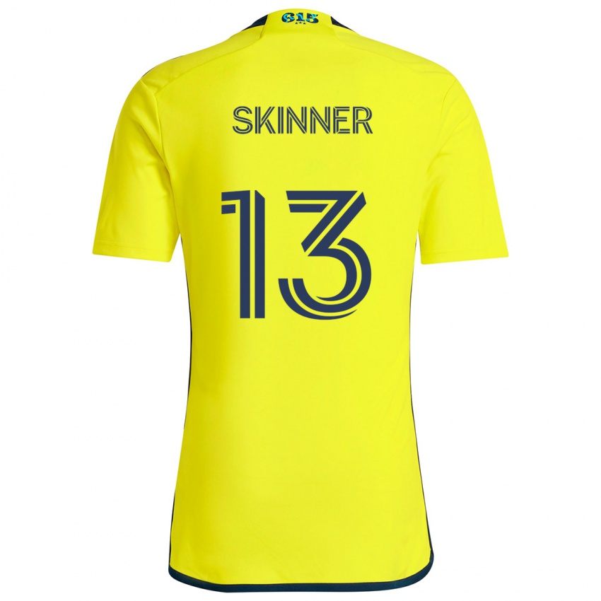 Niño Camiseta Joey Skinner #13 Amarillo Azul 1ª Equipación 2024/25 La Camisa